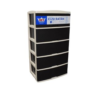 REYPLAST COMODA KUSI RATAN 5 PISOS 55X39.5X104 CM MARRON