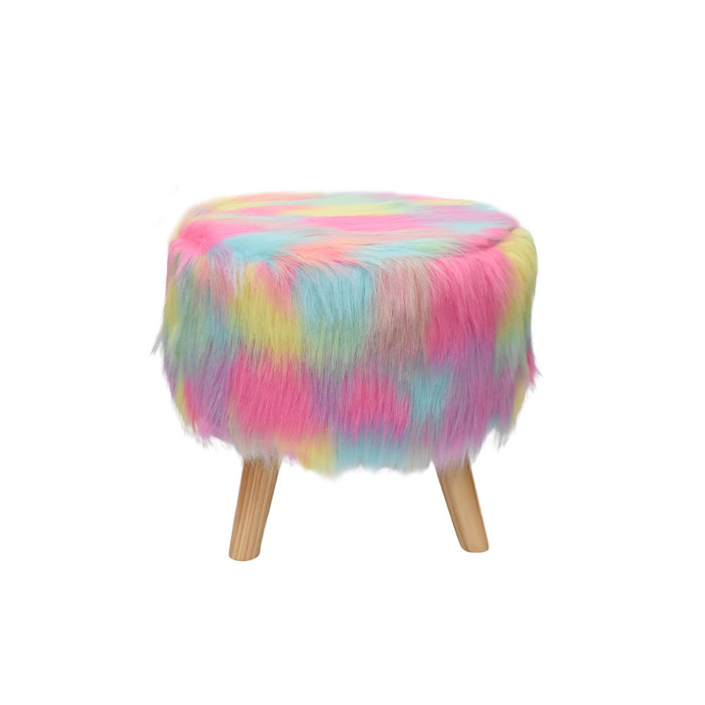 PUFF INFANTIL PELUCHE LARGO CHICO PASTEL MULTICOLOR - Multitop
