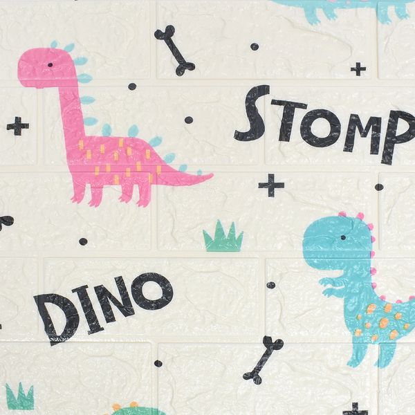 PAPEL TAPIZ 3D DINO 77X70X0.5 CM MULTICOLOR