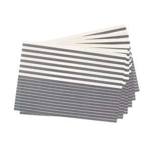 Individual X 6Pzs Lineas 30X45 Cm Azul Oscuro (St210920-4)