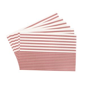 Individual X 6Pzs Lineas 30X45 Cm Rojo (St210920-2)