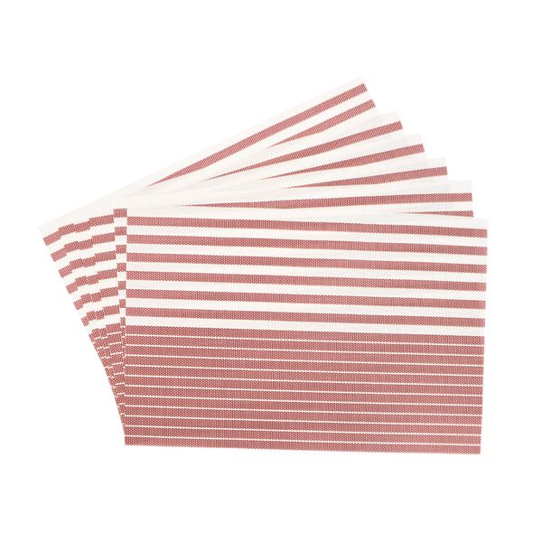 Individual X 6Pzs Lineas 30X45 Cm Rojo (St210920-2)