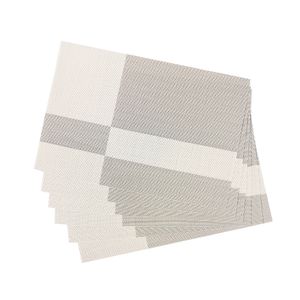 Individual X 6Pzs Recuadros 30X45 Cm Gris (St010406)