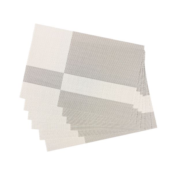 Individual X 6Pzs Recuadros 30X45 Cm Gris (St010406)