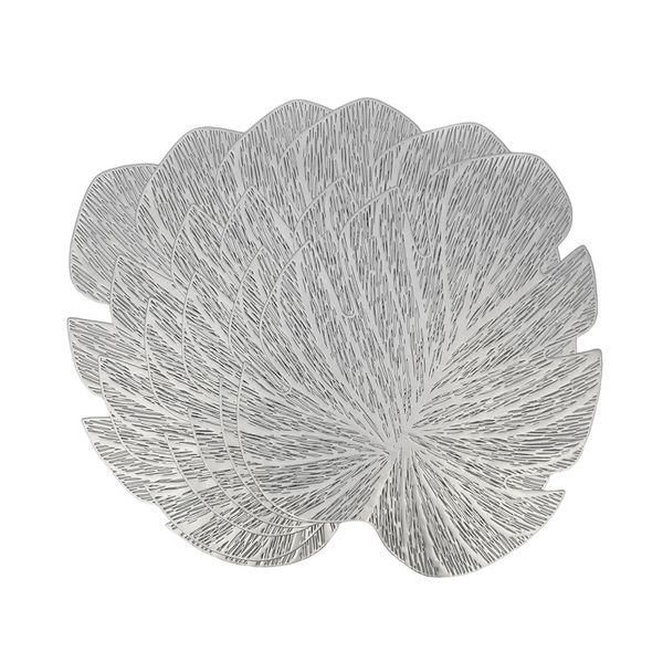 Individual X 6Pzs Hoja 36.5X45.5 Cm Plateado (St021Tj-1Y)