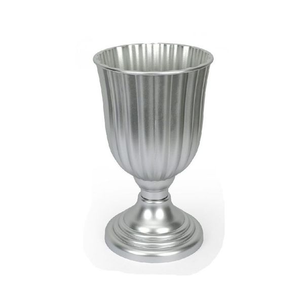 MACETERO PLASTICO REGULABLE 18.5X18.5X39 CM PLATEADO (AE22-097S)