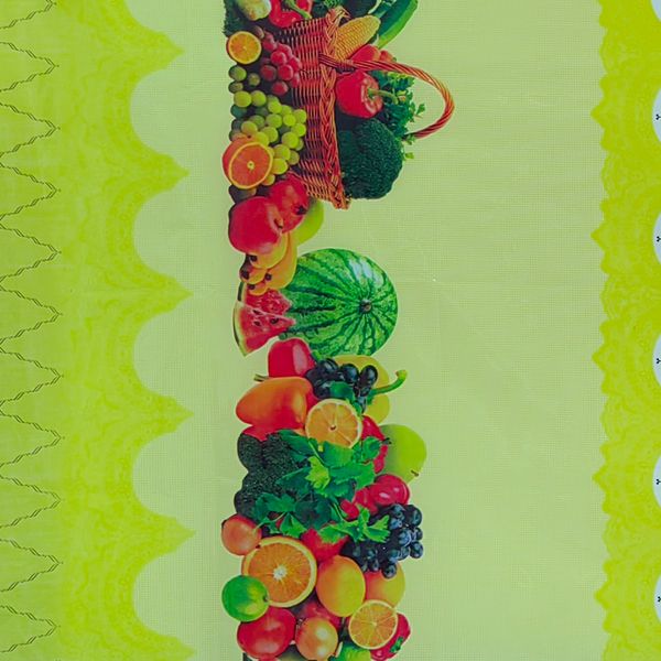 CUBREMESA PLAIN PVC FRUTAS CENEFAS AMARILLO