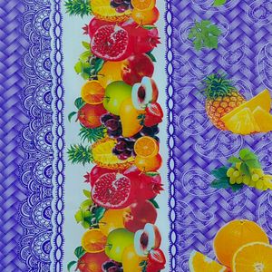 CUBREMESA PLAIN PVC TRAMA FRUTAL MORADO