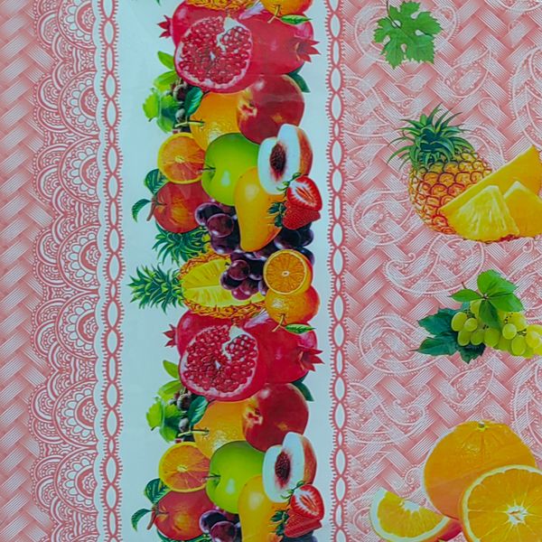CUBREMESA PLAIN PVC TRAMA FRUTAL NARANJA