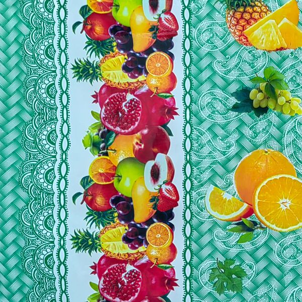 CUBREMESA PLAIN PVC TRAMA FRUTAL VERDE LIMON