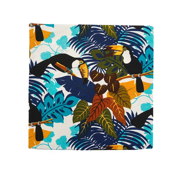 FUNDA COJIN EXTERIOR AQUATEC 45X45 CM HOJAS TUCAN