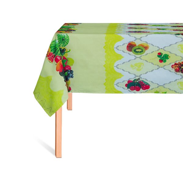 CUBREMESA PLAIN PVC FRUTAS CENEFAS AMARILLO