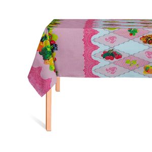 CUBREMESA PLAIN PVC FRUTAS CENEFAS ROJO