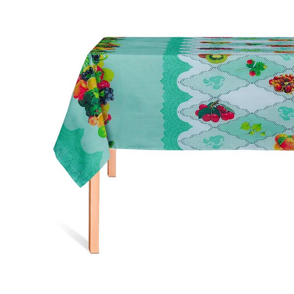 CUBREMESA PLAIN PVC FRUTAS CENEFAS VERDE LIMON