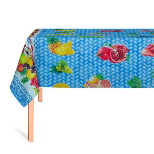 CUBREMESA PLAIN PVC TRAMA FRUTAL AZUL