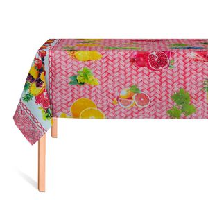 CUBREMESA PLAIN PVC TRAMA FRUTAL ROJO