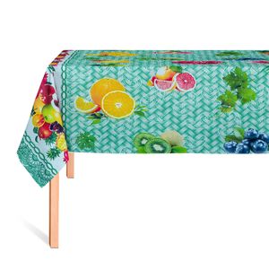 CUBREMESA PLAIN PVC TRAMA FRUTAL VERDE LIMON