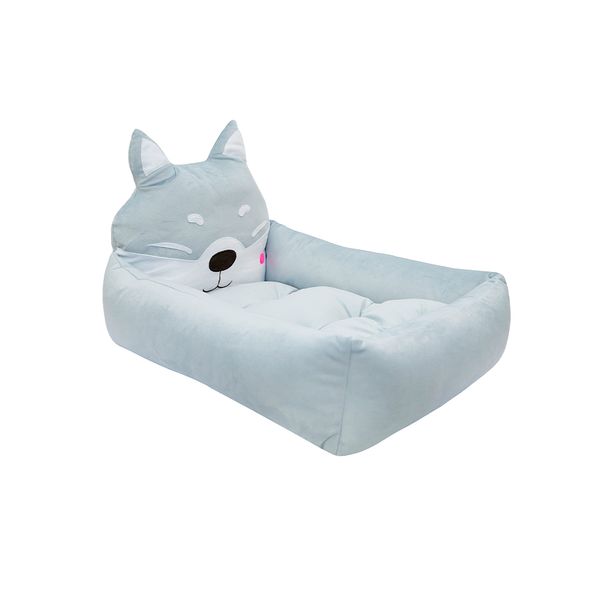 CAMA MASCOTA ZORRITO CHICO GRIS CLARO (PT)