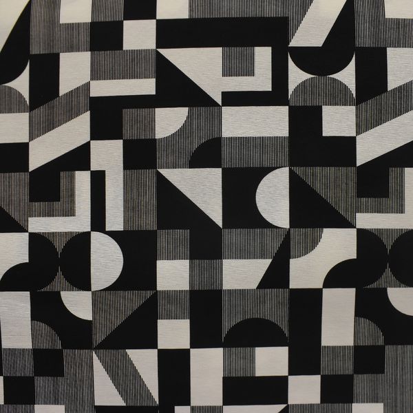 TELA AQUATEC GEOMETRICO NEGRO