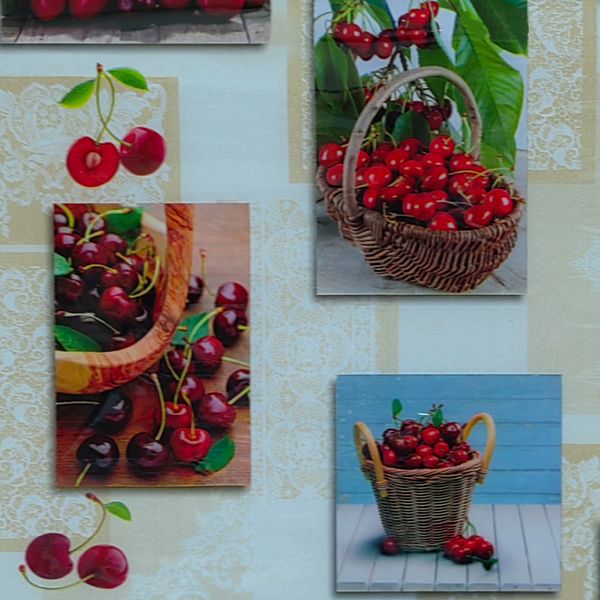 CUBREMESA PLAIN PVC CEREZAS FRESCAS