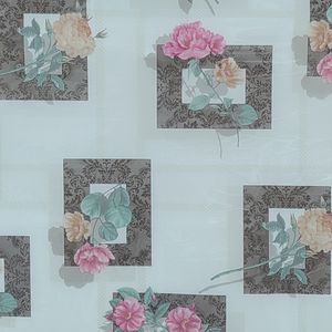 CUBREMESA PLAIN PVC FLORES PLATOS