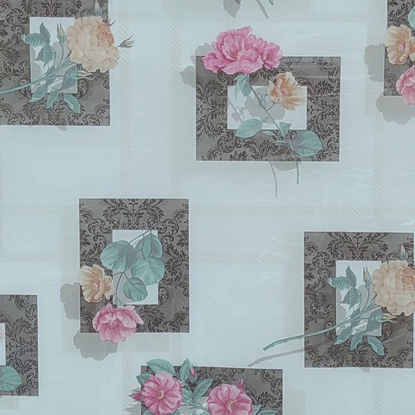 CUBREMESA PLAIN PVC FLORES PLATOS