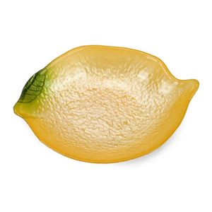 BANDEJA VIDRIO LIMON 20CM AMARILLO (HME126-004)