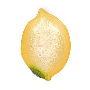 BANDEJA VIDRIO LIMON 20CM AMARILLO (HME126-004)