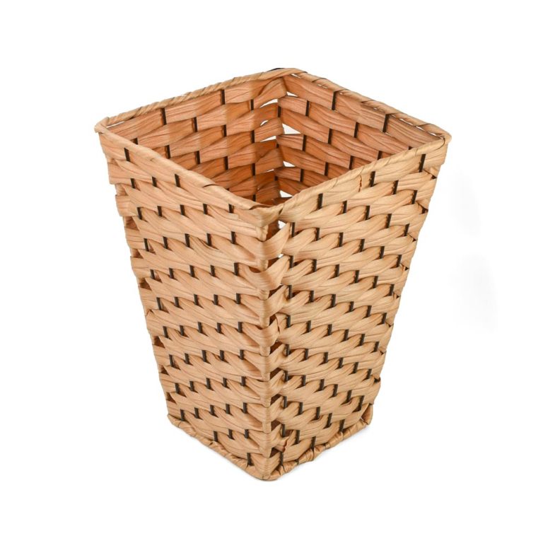 Cestino Portaoggetti Kela Alvaro In Plastica Intrecciata - Grigio Tortora - 23x15x6 Cm - 6