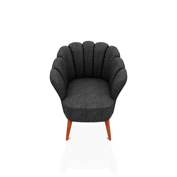 BUTACA JASMINE TELA VITTORIA NEGRO METALLIC