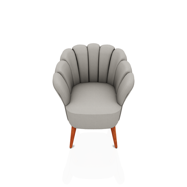 BUTACA JASMINE TELA VELVET ESSENZA GRIS CLARO