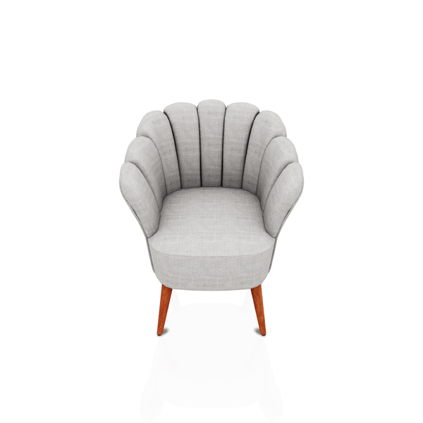 BUTACA JASMINE TELA DAHLIA GRIS PLATA