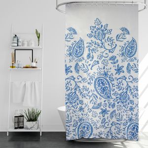 CORTINA DE BAÑO POLIESTER II 180X180CM FLORES