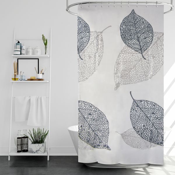 CORTINA DE BAÑO POLIESTER II 180X180CM HOJAS