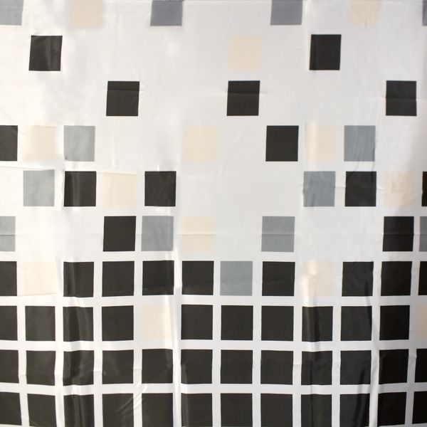 CORTINA DE BAÑO POLIESTER II 180X180CM CUADRADOS