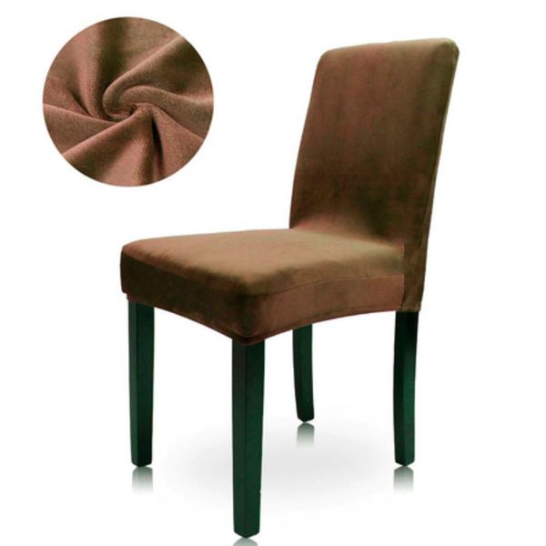 FORRO DE SILLA TERCIOPELO 2 PZS ESTANDAR 40-50CM MARRON