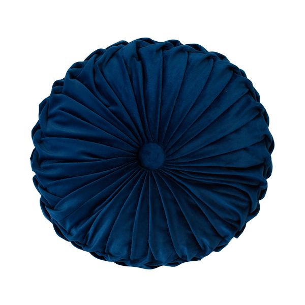 COJIN REDONDO PLISADO 35CM AZUL