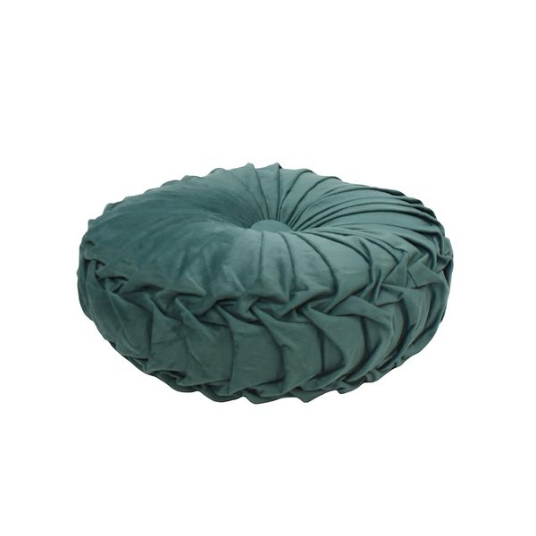 COJIN REDONDO PLISADO 35CM VERDE JADE