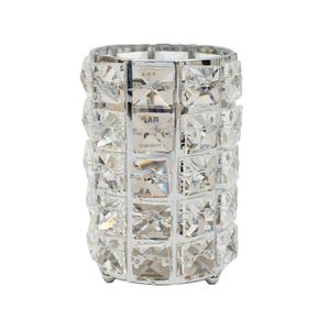 PORTA VELA CANDE 9X9X14CM PLATEADO (ZY-0662S)