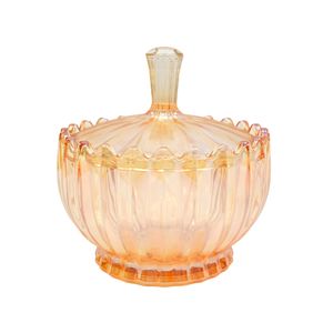 BOMBONERA VIDRIO ANFO 15X15X15CM BRONCE (ZY-0641G)