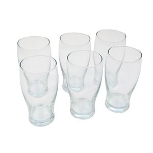 SET VASO VIDRIO 6PZS BELEK 380ML TRANSPARENTE (70202009)