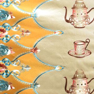 HULE METAL TAZAS CREMA/AMARILLO