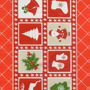 CUBREMESA PLAIN PVC NAVIDAD CENTRO ACCESORIOS ROJO