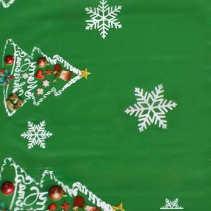CUBREMESA PLAIN PVC NAVIDAD CENTRO TRADICIONAL VERDE