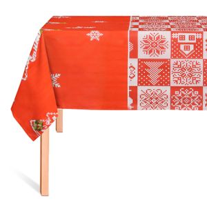 CUBREMESA PLAIN PVC NAVIDAD CENTRO TRADICIONAL ROJO