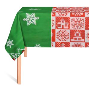 CUBREMESA PLAIN PVC NAVIDAD CENTRO TRADICIONAL VERDE
