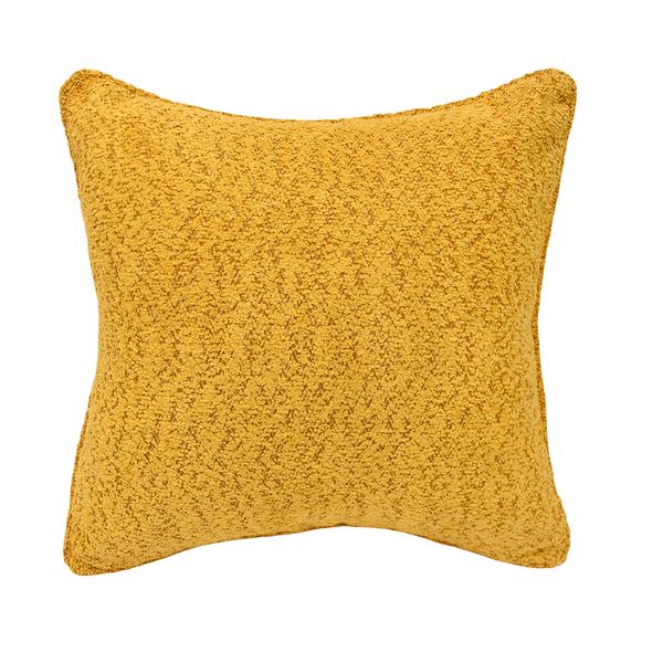 FUNDA COJIN BOUCLE GENOVA 45 X 45 CM MOSTAZA (PT)