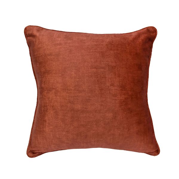 FUNDA COJIN MILAN 45 X 45 CM TERRACOTA (PT)