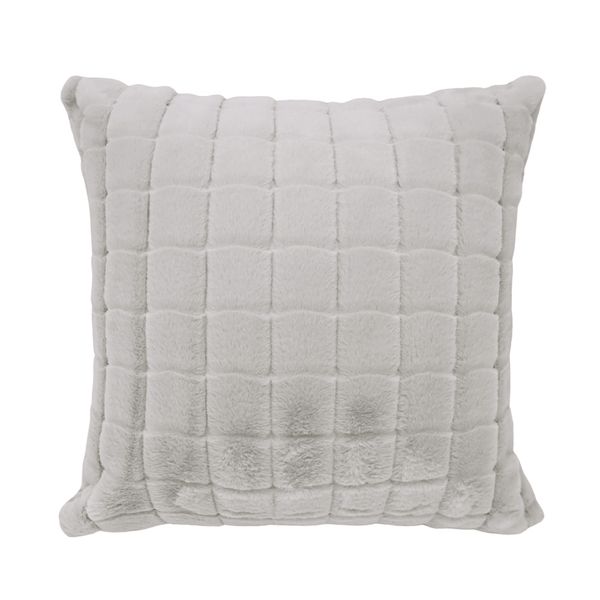 FUNDA COJIN PELUCHE BRUSELAS 45 X 45 CM PLATA (PT)