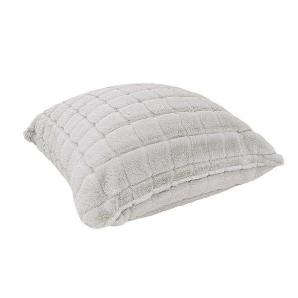 FUNDA COJIN PELUCHE BRUSELAS 45 X 45 CM PLATA (PT)